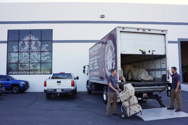 Statement Fabrication assembly and delivery of custom fabrication projects to final destination.
