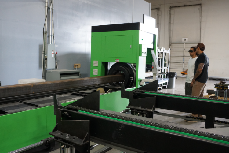 CNC cutting and laser services equipment in Statement Fabrication shop, North Las Vegas, Nevada.