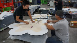 Contract manufacturing in Las Vegas: fabrication team working on custom project.