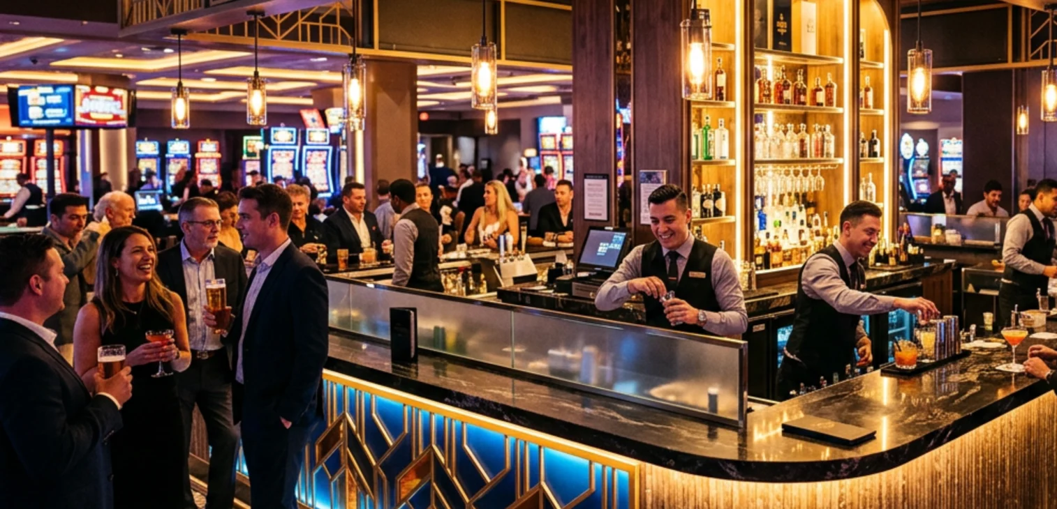 Custom Casino Bar Fabrication | Hospitality & Gaming Environments