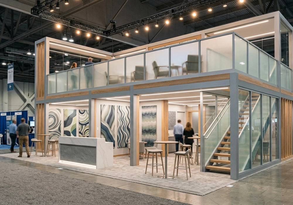 Custom Double Deck Trade Show Exhibits