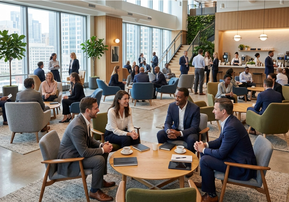 Collaboration & Gathering Space Fabrication for Corporate Offices | Statement Fabrication